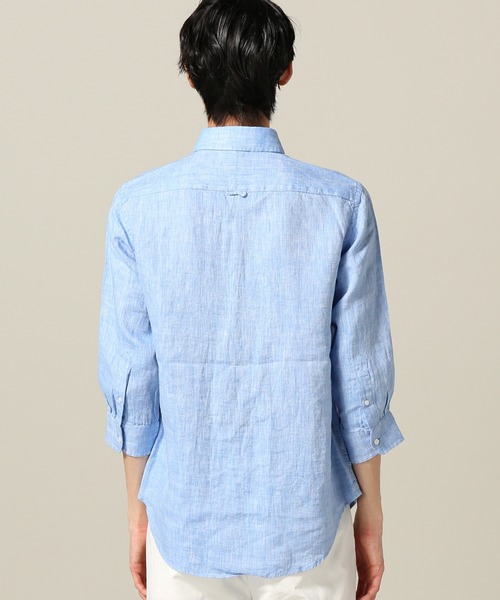 JOINT WORKS(ジョイントワークス)の「リネンムジ7/S(シャツ/ブラウス・メンズ・ホワイト/ネイビー/サックスブルー/ピンク・SMALL/MEDIUM/LARGE)」の8枚目の写真
