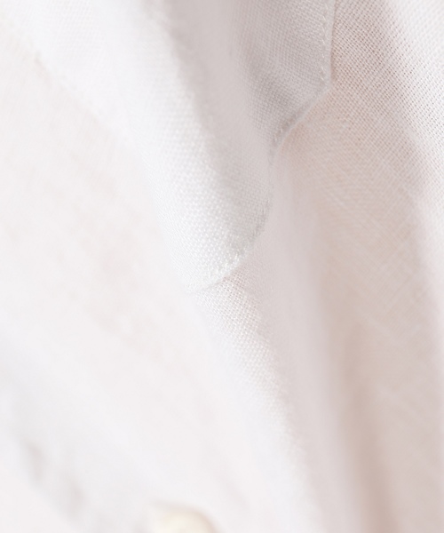 JOINT WORKS(ジョイントワークス)の「リネンムジ7/S(シャツ/ブラウス・メンズ・ホワイト/ネイビー/サックスブルー/ピンク・SMALL/MEDIUM/LARGE)」の14枚目の写真