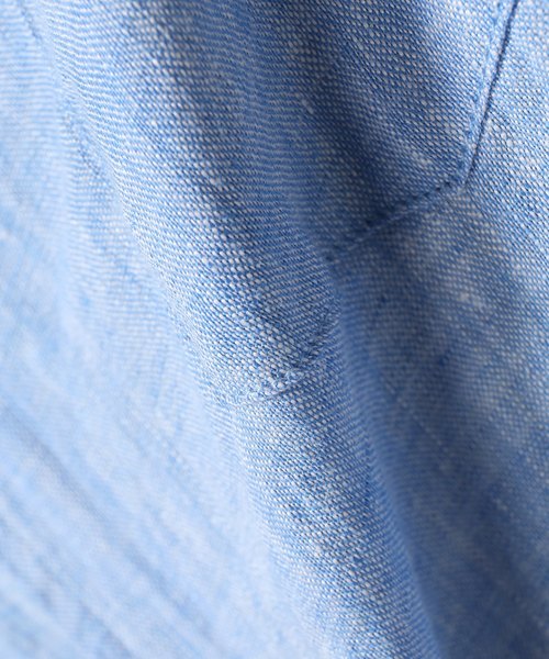 JOINT WORKS(ジョイントワークス)の「リネンムジ7/S(シャツ/ブラウス・メンズ・ホワイト/ネイビー/サックスブルー/ピンク・SMALL/MEDIUM/LARGE)」の16枚目の写真