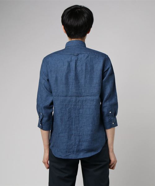 JOINT WORKS(ジョイントワークス)の「リネンムジ7/S(シャツ/ブラウス・メンズ・ホワイト/ネイビー/サックスブルー/ピンク・SMALL/MEDIUM/LARGE)」の18枚目の写真
