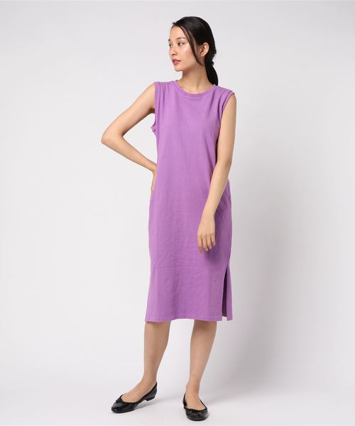 archives（アルシーヴ）の「スリーブレスワンピース（ワンピース・レディース・ブラック/パープル/オフホワイト・MEDIUM）」の3枚目の写真