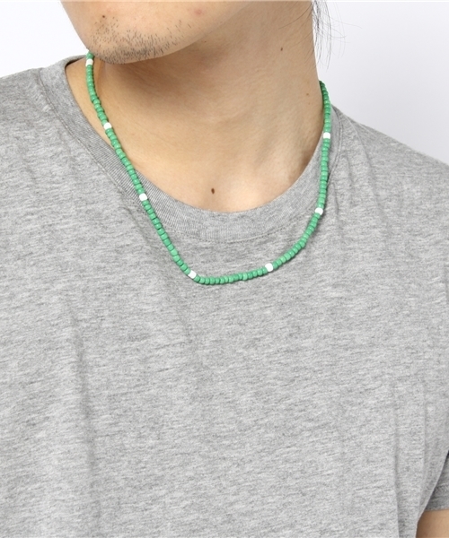 WEGO（ウィゴー）の「WEGO/ビーズネックレス（ネックレス・メンズ・グリーン・FREE）」の2枚目の写真