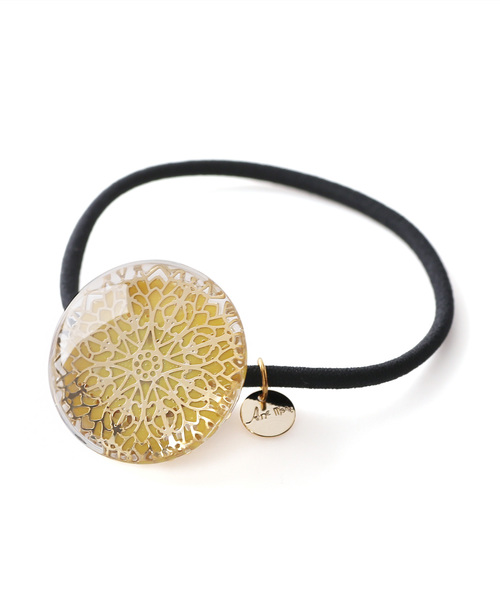 ANEMONE（アネモネ）の「透かしレースモチーフを閉じ込めたクリアヘアゴム（ヘアゴム・レディース・ブルー/ミント/オレンジ/イエロー・FREE）」の5枚目の写真