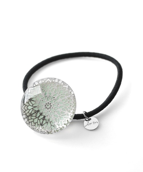 ANEMONE（アネモネ）の「透かしレースモチーフを閉じ込めたクリアヘアゴム（ヘアゴム・レディース・ブルー/ミント/オレンジ/イエロー・FREE）」の8枚目の写真