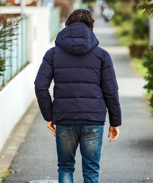 AKM Contemporary（エイケイエムコンテンポラリー）の「【WEB・直営店限定】AKM Contemporary(エイケイエムコンテンポラリー)スタンドネック レイヤード ダウンジャケット(保温性/防風性)（ダウンジャケット/コート・メンズ・ブラック/ネイビー/カーキ・SMALL/MEDIUM/LARGE/X-LARGE/XX-LARGE）」の13枚目の写真