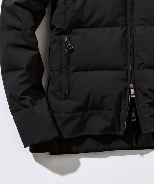 AKM Contemporary（エイケイエムコンテンポラリー）の「【WEB・直営店限定】AKM Contemporary(エイケイエムコンテンポラリー)スタンドネック レイヤード ダウンジャケット(保温性/防風性)（ダウンジャケット/コート・メンズ・ブラック/ネイビー/カーキ・SMALL/MEDIUM/LARGE/X-LARGE/XX-LARGE）」の4枚目の写真