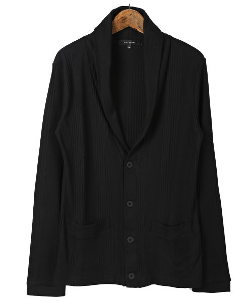 LUXSTYLE（ラグスタイル）の「ランダムテレコリブショールカラーカーディガン（カーディガン/ボレロ・メンズ・ホワイト/ブラック/杢グレー/レッド/ネイビー/ブルー/ワイン/ブラック系その他・M/L/XL）」の18枚目の写真