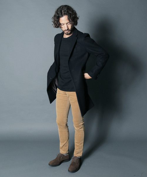 Magine（マージン）の「【magine】WOOL MELTON STAND UP SINGLE CHESTER COAT（チェスターコート・メンズ・ブラック/ネイビー/ダークグレー・44/46/48）」の15枚目の写真