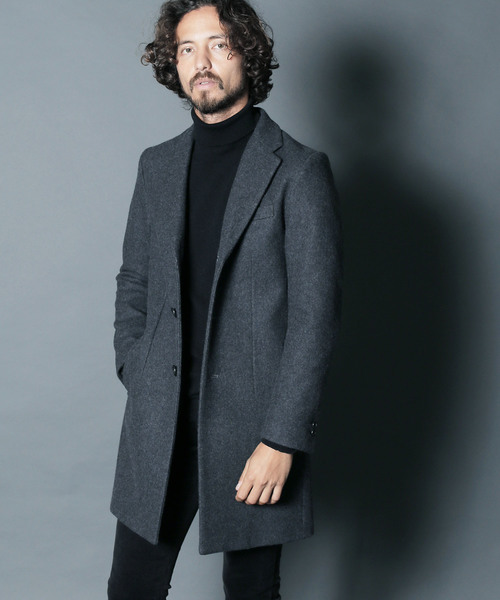 Magine（マージン）の「【magine】WOOL MELTON STAND UP SINGLE CHESTER COAT（チェスターコート・メンズ・ブラック/ネイビー/ダークグレー・44/46/48）」の13枚目の写真