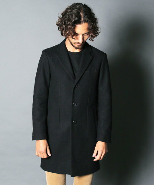 Magine（マージン）の「【magine】WOOL MELTON STAND UP SINGLE CHESTER COAT（チェスターコート・メンズ・ブラック/ネイビー/ダークグレー・44/46/48）」の12枚目の写真