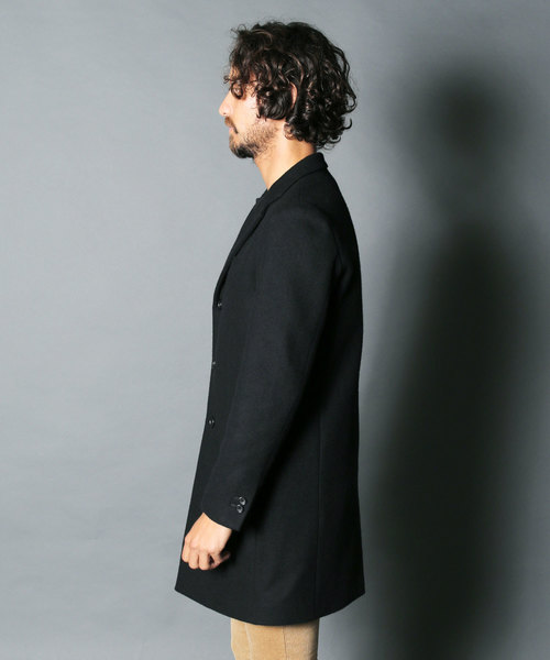 Magine（マージン）の「【magine】WOOL MELTON STAND UP SINGLE CHESTER COAT（チェスターコート・メンズ・ブラック/ネイビー/ダークグレー・44/46/48）」の14枚目の写真