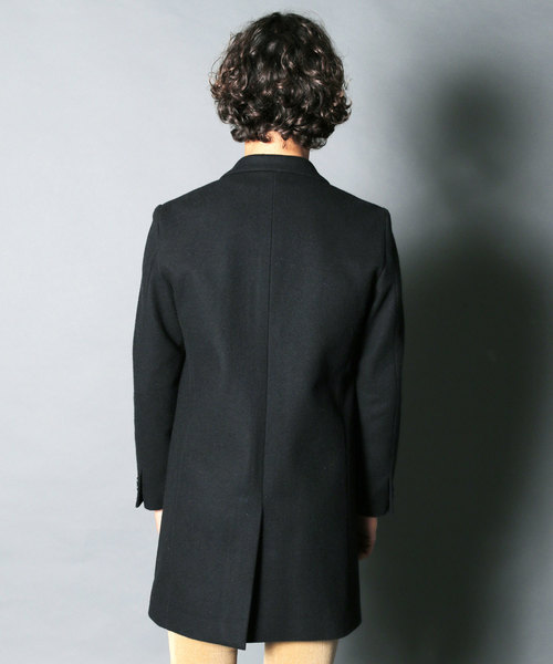Magine（マージン）の「【magine】WOOL MELTON STAND UP SINGLE CHESTER COAT（チェスターコート・メンズ・ブラック/ネイビー/ダークグレー・44/46/48）」の19枚目の写真