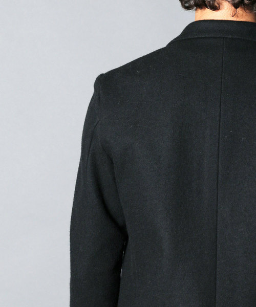 Magine（マージン）の「【magine】WOOL MELTON STAND UP SINGLE CHESTER COAT（チェスターコート・メンズ・ブラック/ネイビー/ダークグレー・44/46/48）」の8枚目の写真