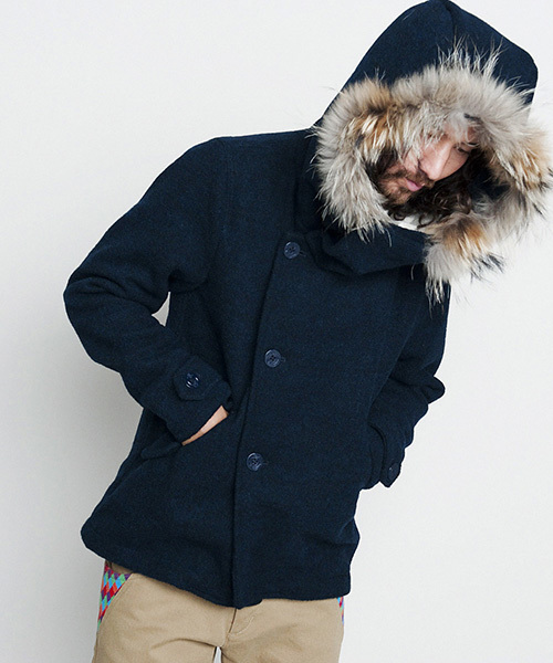 rehacer（レアセル）の「rehacer : Tilt wool mods coat（モッズコート・メンズ・ブラック/ネイビー・SMALL/LARGE/MEDIUM）」の2枚目の写真