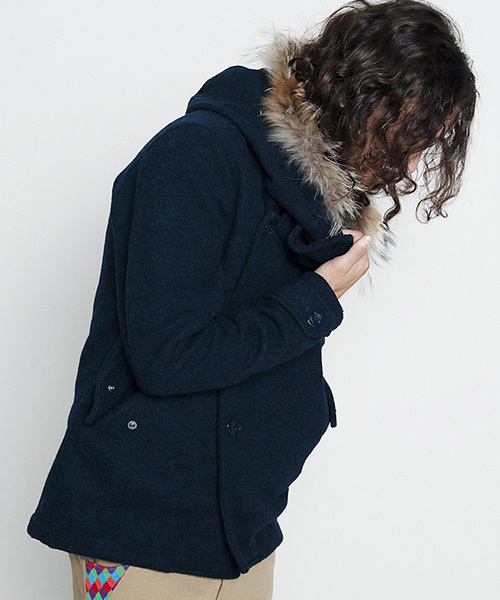 rehacer（レアセル）の「rehacer : Tilt wool mods coat（モッズコート・メンズ・ブラック/ネイビー・SMALL/LARGE/MEDIUM）」の3枚目の写真