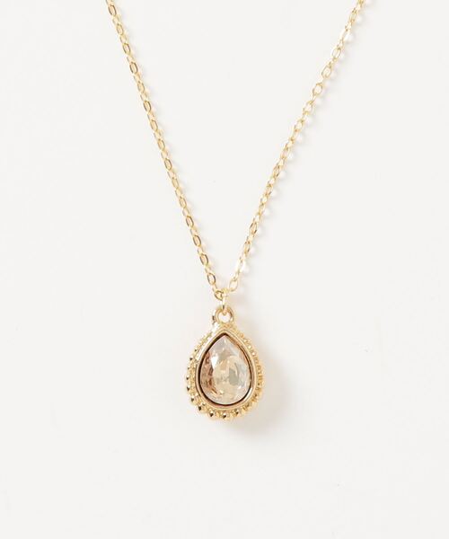 rovtski（ロフトスキー）の「Z)【LEF MADE】プチドロップネックレス（ネックレス・レディース・ホワイト/ブラック/グレー/ブルー/グリーン/クリア/パープル/ベージュ/ピンク/ブルーパープル/オレンジ/その他1/ローズ/その他・FREE）」の4枚目の写真