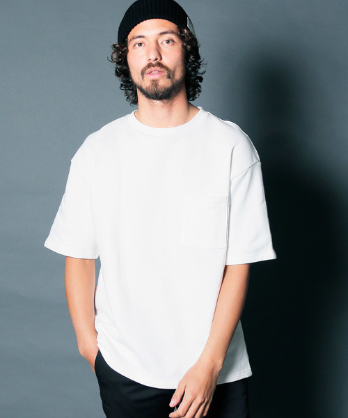 Magine（マージン）の「URAKE BIG SILHOUETTE PKT TEE: 裏毛 ビッグシルエット ポケットTEE（スウェット・メンズ・ホワイト/ブラック/ネイビー/グレー/オリーブ/グリーン・44/46/48）」の7枚目の写真