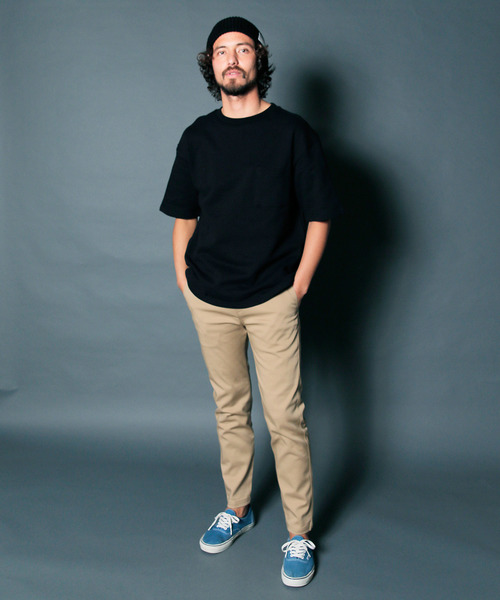 Magine（マージン）の「URAKE BIG SILHOUETTE PKT TEE: 裏毛 ビッグシルエット ポケットTEE（スウェット・メンズ・ホワイト/ブラック/ネイビー/グレー/オリーブ/グリーン・44/46/48）」の19枚目の写真
