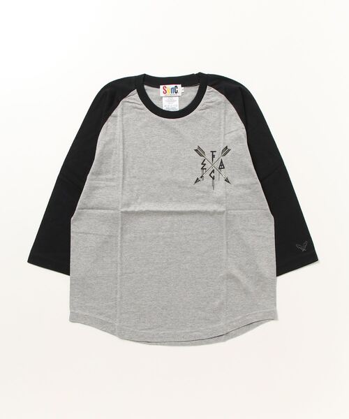 【セール】Sync. 【D*FACE】 RAGLAN 3/4 TEE 'EMBLEM'（Tシャツ/カットソー）｜Sync.（スィンク）