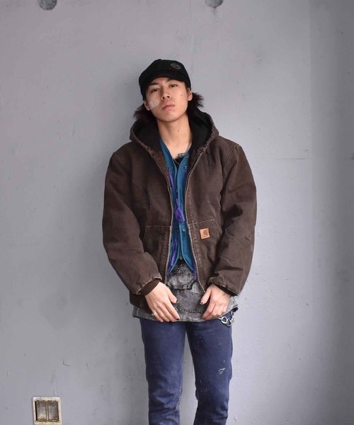 Carhartt（カーハート）の「【ヴィンテージ古着】Carhartt/カーハート アクティブパーカー（ブルゾン・メンズ・ブラウン・SMALL）」の4枚目の写真