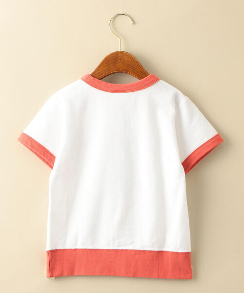 Champion(チャンピオン)の「【キッズ】〔別注〕CHAMPION(チャンピオン)リンガーTシャツ(Tシャツ/カットソー・キッズ・ホワイト/ライトブルー/ベージュ・110cm/100cm/120cm/130cm)」の4枚目の写真