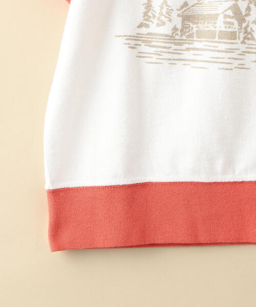 Champion(チャンピオン)の「【キッズ】〔別注〕CHAMPION(チャンピオン)リンガーTシャツ(Tシャツ/カットソー・キッズ・ホワイト/ライトブルー/ベージュ・110cm/100cm/120cm/130cm)」の7枚目の写真