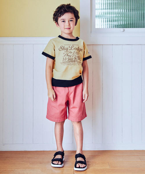 Champion(チャンピオン)の「【キッズ】〔別注〕CHAMPION(チャンピオン)リンガーTシャツ(Tシャツ/カットソー・キッズ・ホワイト/ライトブルー/ベージュ・110cm/100cm/120cm/130cm)」の14枚目の写真