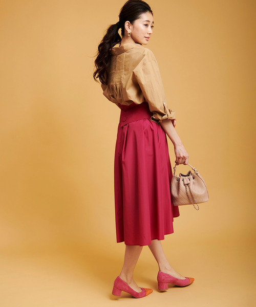 The Virgnia(ザ ヴァージニア)の「ワイドベルトイレヘムスカート(スカート・レディース・ピンク/ネイビー/ベージュ・36/38)」の8枚目の写真