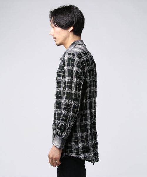 C DIEM（カルペディエム）の「C DIEM(カルペディエム)チェックコンビウエスタンシャツ（シャツ/ブラウス・メンズ・ブラック系その他/イエロー系その他・MEDIUM/LARGE/SMALL）」の7枚目の写真