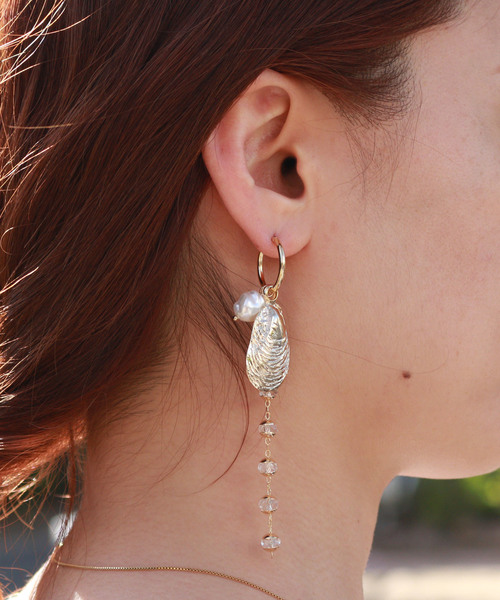 misto accessories（ミストアクセサリーズ）の「シェルフィッシュピアス（ピアス（両耳用）・レディース・シルバー/ゴールド・FREE）」の2枚目の写真
