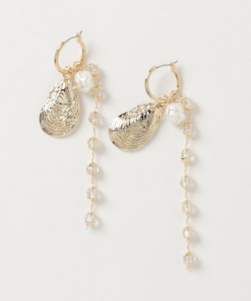 misto accessories（ミストアクセサリーズ）の「シェルフィッシュピアス（ピアス（両耳用）・レディース・シルバー/ゴールド・FREE）」の3枚目の写真