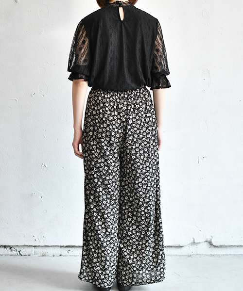 PairPair（ペアペア）の「レースプチハイネック袖フレア5部袖ブラウス（シャツ/ブラウス・レディース・ブラック/オフホワイト・FREE）」の12枚目の写真