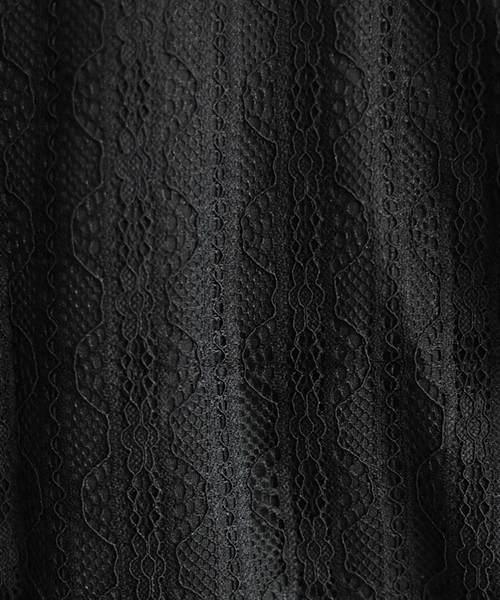 PairPair（ペアペア）の「レースプチハイネック袖フレア5部袖ブラウス（シャツ/ブラウス・レディース・ブラック/オフホワイト・FREE）」の7枚目の写真