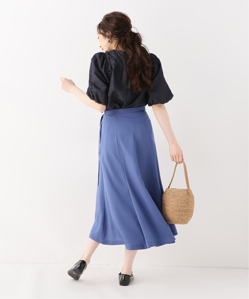 La TOTALITE(ラトータリテ)の「バックマーメイドラップスカート◆(スカート・レディース・ベージュ/ブルー系その他・38/36)」の12枚目の写真