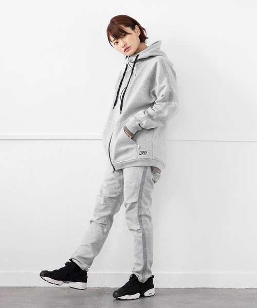 JRD by JARLD（ジェイアールディーバイジャールド）の「【JRD by JARLD】撥水ステッチ刺繍ボンディング裏ファー イージーパンツ（その他パンツ・メンズ・グレー/ブラック・XS/S/M/L）」の9枚目の写真