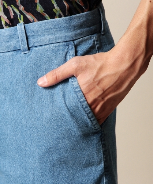 BEAUTY&YOUTH UNITED ARROWS（ビューティーアンドユースユナイテッドアローズ）の「BY ブリーチ デニム ショートパンツ（デニムパンツ・メンズ・ライトブルー/ライトグレー・MEDIUM/SMALL/X-LARGE/LARGE）」の7枚目の写真