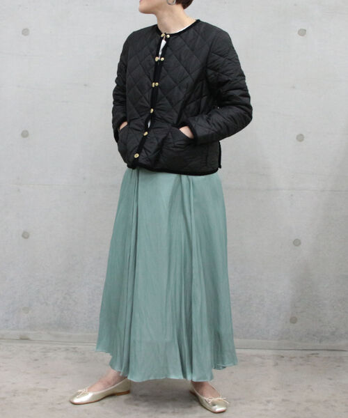 NOLLEY’S（ノーリーズ）の「【TRADITIONAL WEATHERWEAR/トラディショナル ウェザーウェア】ARKLEY（ノーカラージャケット・レディース・ブラック/ブラウン・40/38）」の16枚目の写真