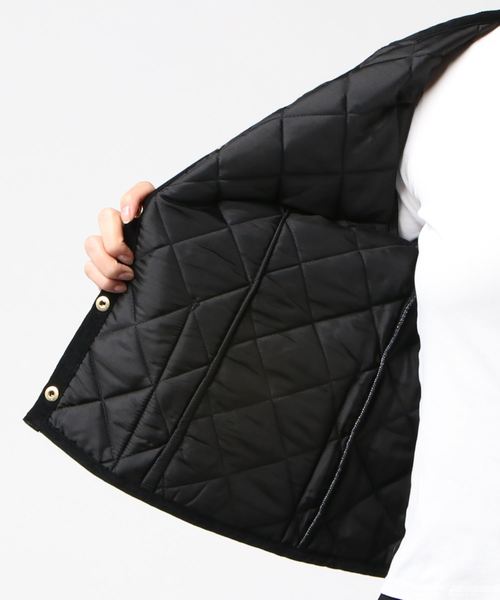 NOLLEY’S（ノーリーズ）の「【TRADITIONAL WEATHERWEAR/トラディショナル ウェザーウェア】ARKLEY（ノーカラージャケット・レディース・ブラック/ブラウン・40/38）」の18枚目の写真