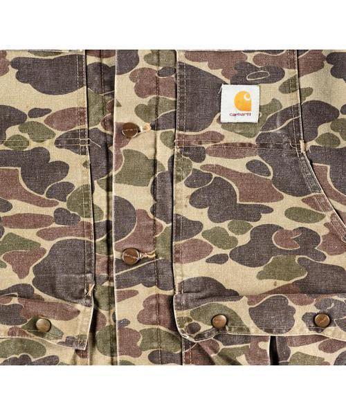 激レア カーハート ハンティングジャケット カモフラ ダッグ生地 カバーオール 70's carhartt カーハート ハンティングジャケット ダックハンターカモ
