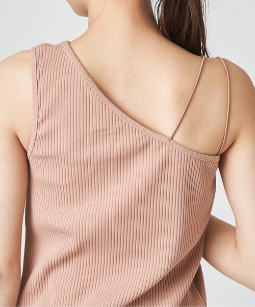 mystic（ミスティック）の「パット付きワンショルタンクトップ（Tシャツ/カットソー・レディース・ライトグレー/ブラック/ベージュ・FREE）」の9枚目の写真