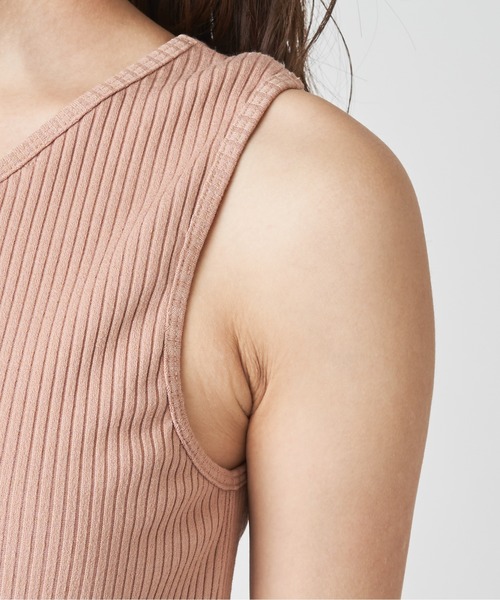 mystic（ミスティック）の「パット付きワンショルタンクトップ（Tシャツ/カットソー・レディース・ライトグレー/ブラック/ベージュ・FREE）」の11枚目の写真