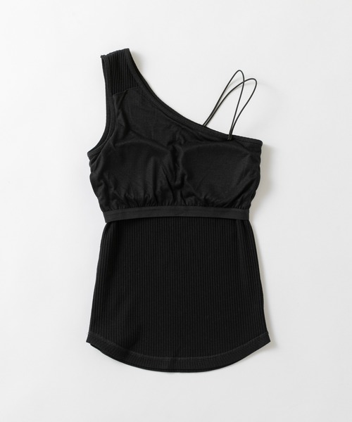 mystic（ミスティック）の「パット付きワンショルタンクトップ（Tシャツ/カットソー・レディース・ライトグレー/ブラック/ベージュ・FREE）」の21枚目の写真