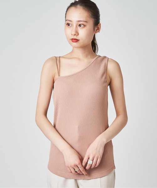 mystic（ミスティック）の「パット付きワンショルタンクトップ（Tシャツ/カットソー・レディース・ライトグレー/ブラック/ベージュ・FREE）」の17枚目の写真