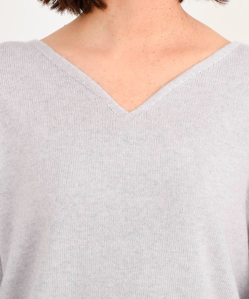 DouDou（ドゥドゥ）の「ゆるネックプルオーバー（ニット/セーター・レディース・オフホワイト/サックスブルー/バイオレット・FREE）」の19枚目の写真