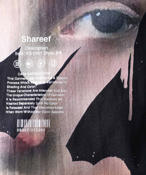 SHAREEF(シャリーフ)の「"FACE PT" S/S BIG T(Tシャツ/カットソー・メンズ・ブラック/ターコイズブルー/ライトグレー・3/2/1)」の6枚目の写真