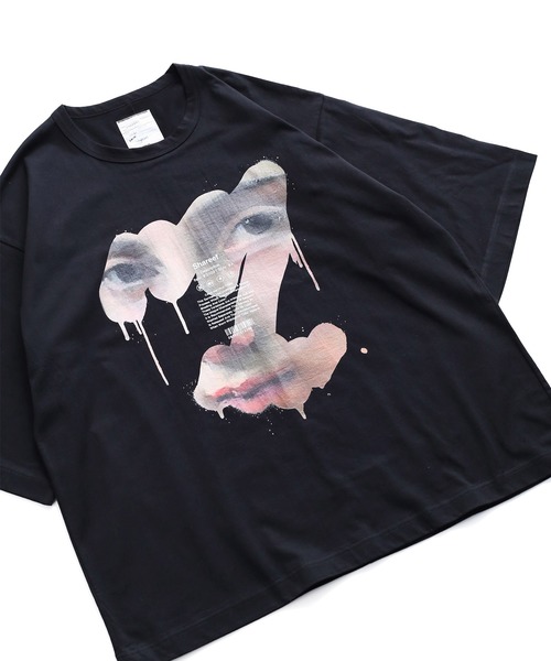 SHAREEF(シャリーフ)の「"FACE PT" S/S BIG T(Tシャツ/カットソー・メンズ・ブラック/ターコイズブルー/ライトグレー・3/2/1)」の8枚目の写真