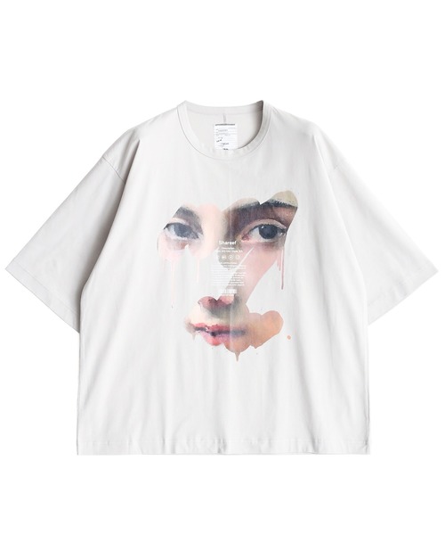 SHAREEF(シャリーフ)の「"FACE PT" S/S BIG T(Tシャツ/カットソー・メンズ・ブラック/ターコイズブルー/ライトグレー・3/2/1)」の5枚目の写真