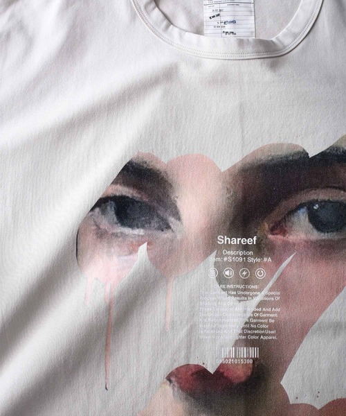 SHAREEF(シャリーフ)の「"FACE PT" S/S BIG T(Tシャツ/カットソー・メンズ・ブラック/ターコイズブルー/ライトグレー・3/2/1)」の4枚目の写真