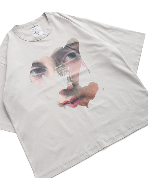 SHAREEF(シャリーフ)の「"FACE PT" S/S BIG T(Tシャツ/カットソー・メンズ・ブラック/ターコイズブルー/ライトグレー・3/2/1)」の15枚目の写真
