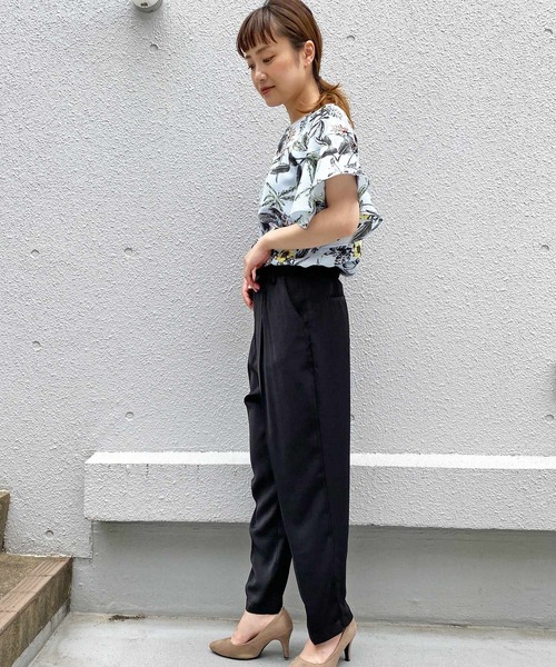 PICCIN(ピッチン)の「フラワーフリルブラウス(シャツ/ブラウス・レディース・サックスブルー/オフホワイト・M)」の20枚目の写真